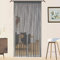 Rideau Fil Rideau Porte Fenetre Rideau Anti Mouches pour Porte Exterieur Moustiquaire Rideaux Rideau Anti Mouche Exterieur Cloison De Séparation De Pièces Rideau De Porte (Gris, 200 x 200 cm)