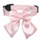 Collier pour chien en soie rose avec nœud papillon amovible – Confortable pour chiens et chats de petite et moyenne taille