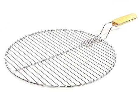 Wiltec Grille BBQ Ronde Ø 44,5cm Acier inoxydable Barbecue Charbon de bois/à gaz Barbecue à boule Grillade Cuisson Terrasse Jardin Plancha Viande Légumes