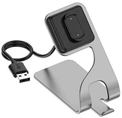 Cargador compatible con Amazfit GTR4/GTS4/T-REX 2/T-REX Ultra, (150 cm/4,9 ft) de repuesto USB de aluminio para Amazfit GTR3 PRO/GTS3/Cheetah Pro (gris)