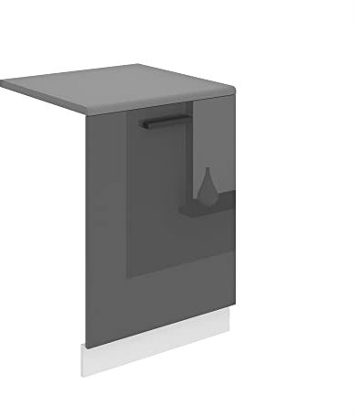 BELINI | Habillage de Porte Lave Vaisselle | Meuble Lave Vaiselle I Accessoire pour Lave-Vaisselle Cuisine | 1,6 x 60 x 71,5 cm I Couleur: Argent très Brillant