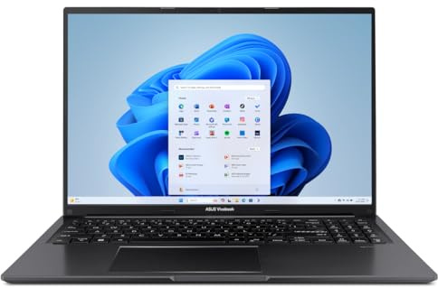 ASUS Vivobook - Computer portatile 16, WUXGA (1920 x 1200) 16:10, CPU Intel Core i7-13700H, grafica Intel Iris X, RAM da 8 GB, SSD da 1 TB, Windows 11 Home, Indie Black, F1605VA-DS74