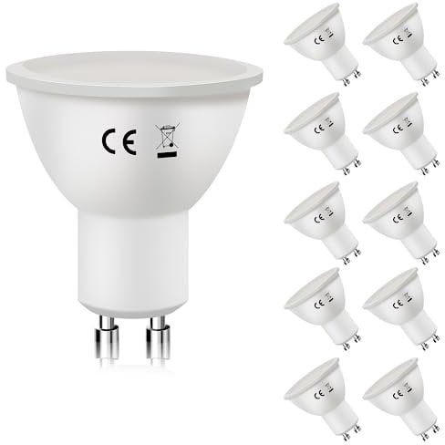 Kowanie GU10 LED Warmweiss 6W Leuchtmittel Lampe Ersetzt 60W Glühbirne 3000K Energiesparlampe Abstrahlwinkel 110° Spot Nicht Dimmbar Reflektor Birne Glühlampen Strahler Spot LED GU10 10 pack