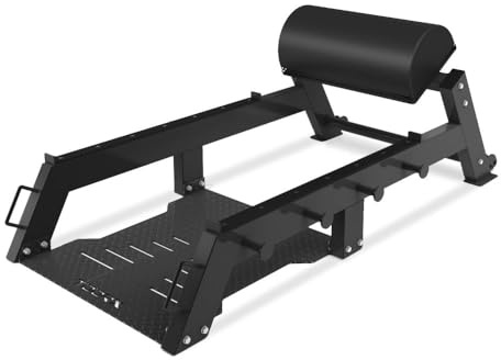 Toorx Banc Professionnel Hip Thrust en Noir, Acier Allié, Résistance Ajustable, Sangles de Support Linéaires
