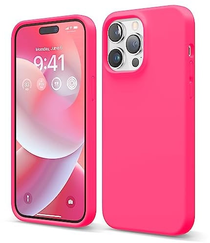 elago Liquid Silicone Case Compatible with iPhone 14 Pro Max Case (6.7), Premium Silicone, Full Body Protection - 3 Layer Shockproof Phone Cover, Anti-Scratch Soft Microfiber Lining (Ice Red)