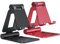 NULAXY 2 Stück Dual Faltbarer Handy Ständer Verstellbar Handy Halterung Halter für Schreibtisch Kompatibel mit iPhone 16 15 14 13 12 11 Pro Xs Xs Max Xr X 8, Huawei, Galaxy, alle Handys, Schwarz & Rot