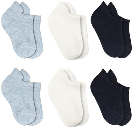 bistyle Baumwolle 6 Paar Baby Socken für Neugeborene Säugling 0-6 Monate bis 3 Jahre | Stopper Socken Nahtlos Socken | Jungen Mädchen Kindersocken (as3, age, 0_month, 3_months, Grau)