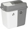 URBNLIVING 60L Duo Kitchen Bin Waste Garbage Can 2 Compartments With Bas Connectors (White/Grey)