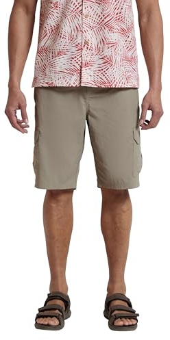 Mountain Warehouse Explore Mens Shorts - Fast Dry Shorts, Light Shrink & Fade Resistant Hiking Short Pants, 5 Pockets - Spring Summer, Walking, Safari, Beach Beige Men's W32