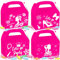 JeVenis 12 PCS Hot Pink Gril Party Favors Boxen Taschen Geschenktüten Hot Pink Grill Geburtstag Dekoration Party Deko Pink