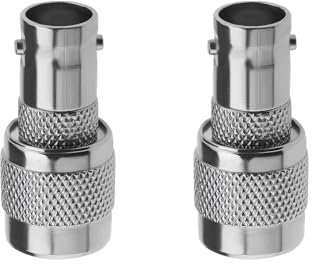 YINETTECH 2 Stück TNC-Stecker auf BNC-Buchse, Gerader Koaxial-Adapter, 50 Ohm Impedanz, 2 GHz Maximale Frequenz, Inline-HF-Adapter für Antennen, Rundfunk, WLAN, CCTV