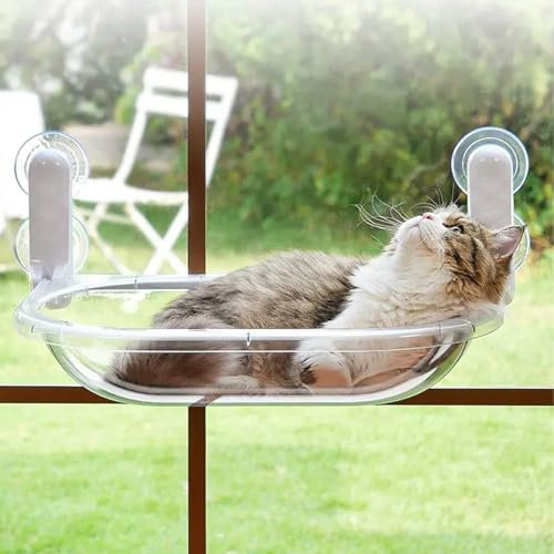 Ventana de Cama para Gatos,Perca de Ventana para Hamaca con Ventana para Gatos,Cápsula Espacial para Gatos Grandes