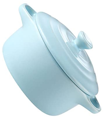 PRETYZOOM 1pc Steam Ceramic Soup Bowl Soup Bowls with Lids Double Handle Bowl Ceramic Cooking Pot Soup Ceramic Bowl Vegetables Tagine Ceramic Bowl with Porcelain Stew Oven Pottery