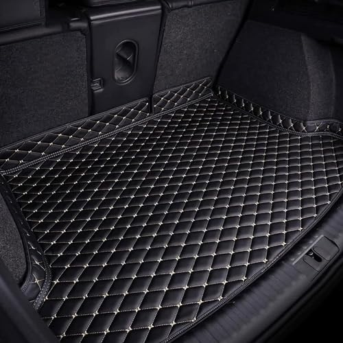 AIRAU Auto Kofferraummatte Für Cupra Formentor 2020 2021 2022 2023, Cargo Teppich Kratzfest rutschfest Kofferraum Schutzmatten Innere Zubehör,A/Black-Beige