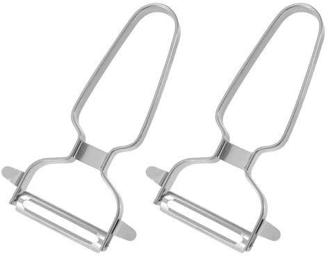 2 Pcs Potato Peeler, Stainless Steel Vegetable Peeler, Y-Shaped Swivel Speed Peeler for Kitchen Home, Straight Blade Edge (Large)