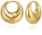 CyxenNova Kleine Creolen Gold Ohrringe Damen, 18K Vergoldet, Klobig Dick, Hypoallergen Leicht Schmuck, Geschenke für Frauen (Chunky Huggie)