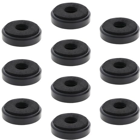 YINETTECH 10 Pezzi Piedini Amplificatore Tappetino Audio Tappetino Per Altoparlante Protezione Per Pavimento Altoparlante Assorbitore Compatibile Con Soundbar Supporti Per Altoparlanti (Nero)