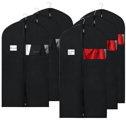 BOMEI PACK Kleidersack Kleiderhülle Abdeckungen,Anzug Schutzhülle, 3er 60x100cm+3er 60x120cm für Lagerung und Reise für Anzug,Mantel, Jacke