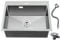 ROVOGO 450 x 550 mm Undermount Kitchen Sink, Stainless Steel 304 Sink Kitchen with Basket Strainer Waste and Overflow Kit, 1 Bowl Rectangular, Brushed, Handmade