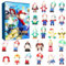 Ficlwigkis Adventskalender 2024 M-ario,Weihnachtskalender Adventskalender Kinder mit 24 M-ario Anime Figuren,Kinder Adventskalender 24 Tage M-ario Countdown Adventskalender
