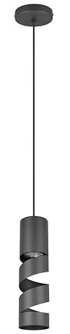 Trio Leuchten Pendelleuchte Stream 364000132, Metall Schwarz matt, exkl. 1x GU10