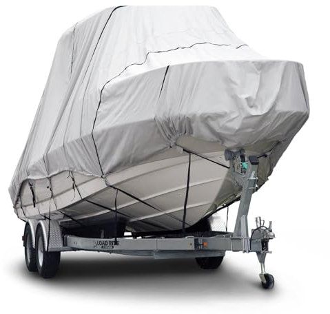 Bâche de bateau 600D, imperméable, double couche, imperméable, anti-UV, Oxford en forme de V, protection solaire, housse de protection contre la rouille (25-27FT)