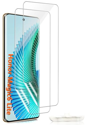 HinZann Pellicola Protettiva per Honor Magic6 Lite Smartphone 5G, 2 Pezzi Flessibile TPU Film, HD Trasparente, Senza Bolle, Anti-Graffio, Protezioni Schermo Pellicola per Honor Magic6 Lite 5G