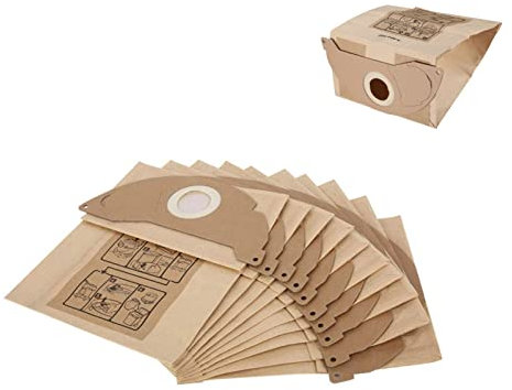 Vacuum Cleaner Dust Bag, 10Pcs/Set Vacuum Cleaner Paper Garbage Dust Bags Replacement Upright Vacuum Bags for KARCHER WD2250 A2004 A2054 MV2