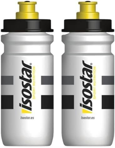 Isostar Bidón Blanco, Tapón Hermético, Versatilidad Deportiva, 600 ml (Paquete de 2)