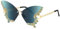 Becellen Rahmenlose Sonnenbrille Schmetterling Diamond Damen Sonnenbrille Vintage Modische Getönte Sunglasses UV-Schutz Rave Festival Sonnenbrillen