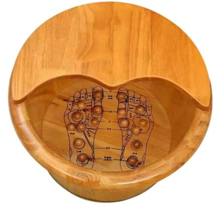 Folpus Vasca da bagno in legno, secchio di lavaggio del piede, secchio di bagliore del piede domestico, bacino del piede, vasca da bagno per la famiglia