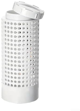 Getdoublerich Runder Abfluss aus PVC, 110 mm, mit Deckel und Filter – Bodenablauf für Fisch-/Aquakulturteiche, Garten-Wasser-Überlauf, Anti-Entweichungsnetz-Design (110 mm Durchmesser)