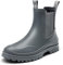 DREAM PAIRS Stivali da donna in gomma da donna, a mezza altezza, Chelsea Boots da donna, alla caviglia, impermeabili, comodi e antiscivolo, grigio., 37 EU