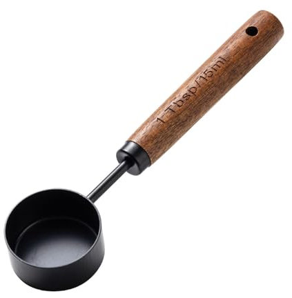 Ronyme Multi Functional Measuring Tools with Round Tablespoon for Baking, Black