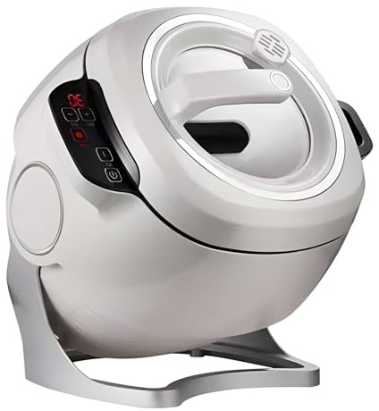 UPLTOE Olla Giratoria, Robot De Cocina Automático, Robot De Cocina con Rotación De 360° Y Calentamiento Integral, para Remover Y Guisar, 220 V/2 Kw, 6 L