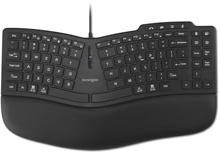 Kensington Pro Fit Ergo KB675 EQ TKL Tastiera cablata, connessione USB-A, design ergonomico curvo, tasti programmabili (K75497NA)