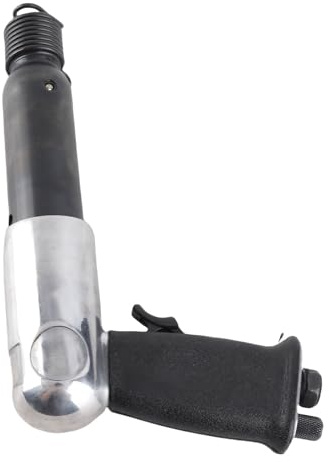 Walfront 250mm Air Chisel Ompressor Pneumatic Tool with 5 Chisel Bits Round Handle and Precision Vane/Wing Industrial Grade Kit for Compressor Drills High Efficiency and Wear Resistant