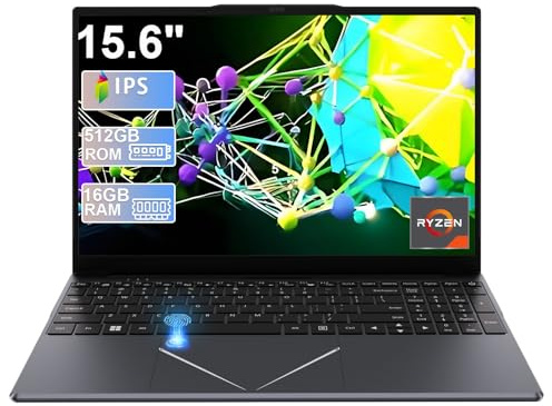 DREAMFYRE - Ordenador Portátil Ryzen 5 Procesador (hasta 3,70 GHz), 16 GB RAM, 512 GB SSD,Pantalla FHD 1920x1080,Wi-Fi 5 Doble Banda,PC Portátil Versátil para Oficina, Estudiantes y Teletrabajo.