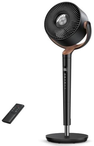 DREO 23dB leiser Standventilator, 120°+120° Omni-direktionale oszillierende Ventilator, 24M Windentfernung, 1200m³/h Luftvolumen Echt Turbo-Luftzirkulator Fans, 102CM Höhe 3 Modi 8-Geschwindigkeit