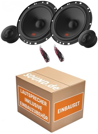 Lautsprecher Boxen Einbauset passend mit JBL Stage 2 64CFS 16,5cm System Auto Einbausatz - für FIAT 500 Front