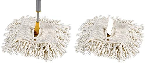 Vermop 9200 & 9210 Pudel Wischer Elastic-Mop mit Stiel, inkl. Ersatz-Mop, beige, 2-teilig (1 Set)