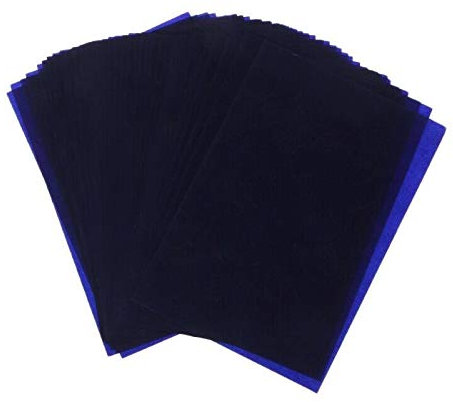 BE-TOOL Kohlepapier, 100 Stück, A5, Kopierpapier, wiederholt blaues Kohlepapier für Holz, Papier, Leinwand (12,75 cm x 18,5 cm)