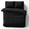 Alreya Mako Satin Bettwäsche 200 x 220 cm - 100% Baumwolle mit YKK Reißverschluss, Superweiches Bettbezug, Oeko-TEX® Standard Zertifiziert, Schwarz, nur Bettbezug