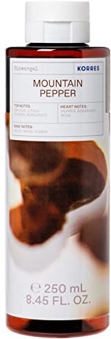 KORRES MOUNTAIN PEPPER Moisturising Scented Shower Gel for Him, Vegetarian 250 ml