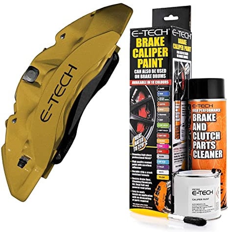 Netagon Car Brake Caliper Quick Drying High Performance Temperature Rating 220 C Paint Kit Set (Gold)