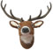 Generisch Deko Figur Wand Hirschkopf Hirsch braun Rentier Geweih Wanddekoration Wandfigur 5