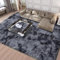 Calore Teppiche Flausching Wohnzimmer Teppiche Shaggy Teppiche Schlafzimmer Teppich Waschbarer Weiche Teppiche Bequeme ​für Wohnkultur (Grau Schwarz, 200 x 300cm)