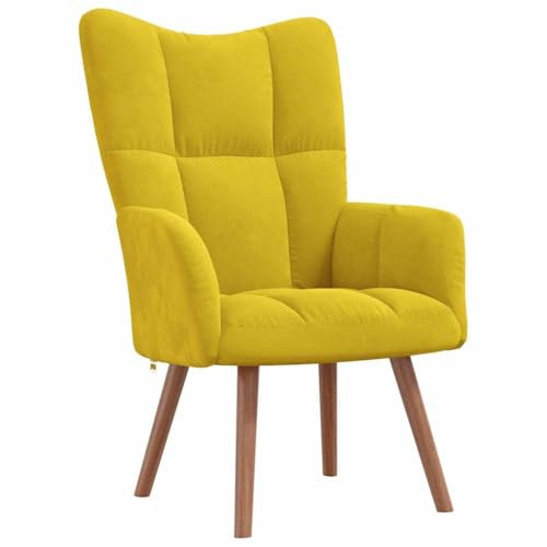 vidaXL Relaxsessel Fernsehsessel Sessel Polsterstuhl Stuhl Relaxstuhl Polstersessel Armsessel Ohrensessel Wohnzimmerstuhl Senfgelb Samt