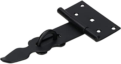 KOTARBAU® Überfalle und Haspe Set 190 mm Schwarz Massiver Verschluss für Türen Tore Sicherheitsüberfalle