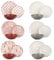 KASANOVA Servizio piatti 6 persone Grand Ville, servizio piatti 18 pezzi stoneware stampa fantasia rosso e grigio, set piatti moderni, lavabili in lavastoviglie